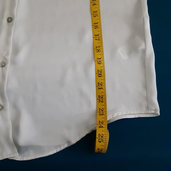 Women's Zara Cream Colored Polyester Long Sleeve Blouse, Size M - Picture 12 of 12